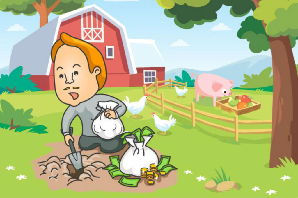 Every night, before going to bed, he would go to the stones, dig up the gold, and count it. He did this every day but never spent any of the gold he saved.